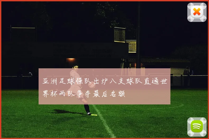 亚洲足球强队出炉八支球队直通世界杯两队争夺最后名额